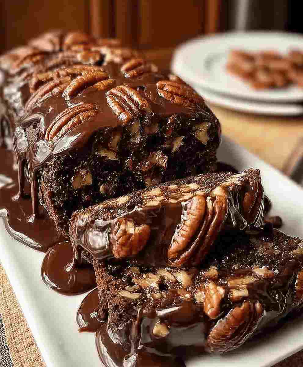 Gooey Chocolate Pecan Cake