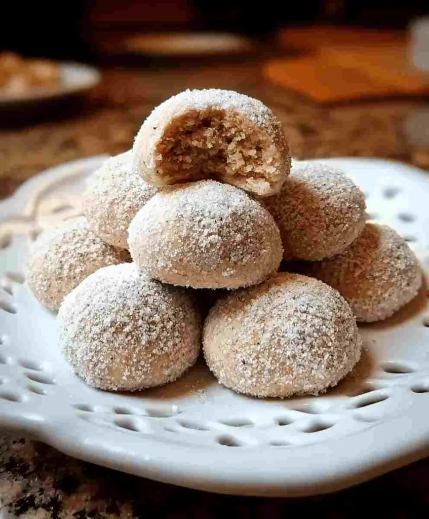 Cinnamon Sugar Snowball Cookies
