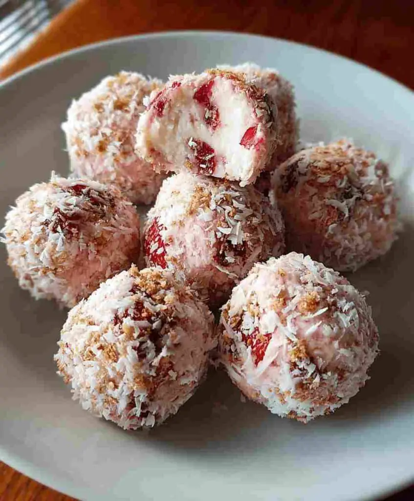 Strawberry Cheesecake Protein Balls