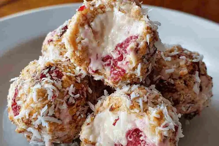 Strawberry Cheesecake Protein Balls