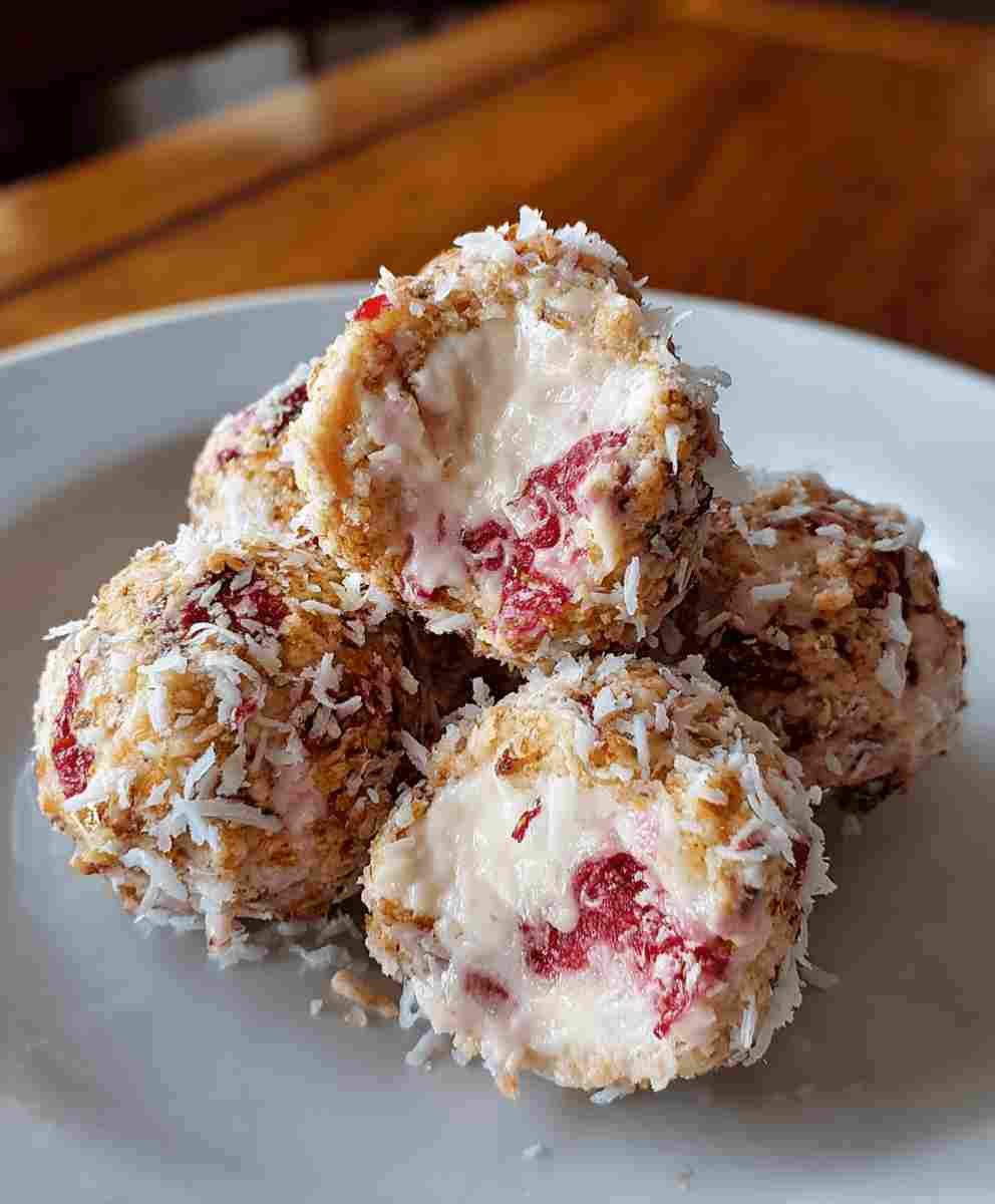Strawberry Cheesecake Protein Balls