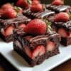 Chocolate Covered Strawberry Brownies