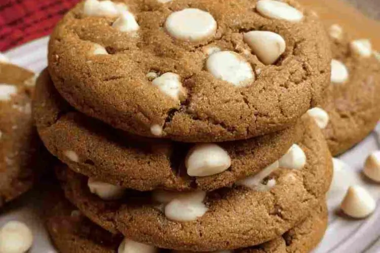 Gingerbread White Chocolate Cookies