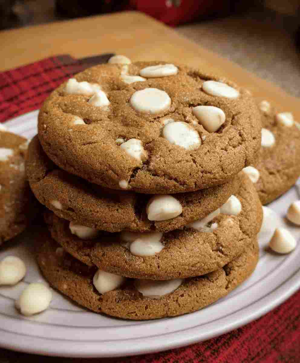 Gingerbread White Chocolate Cookies
