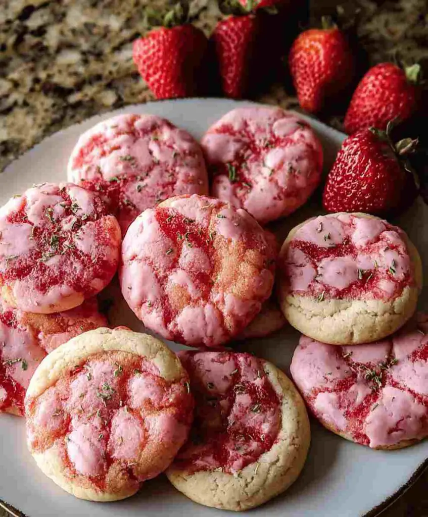 Double Strawberry Sugar Cookies