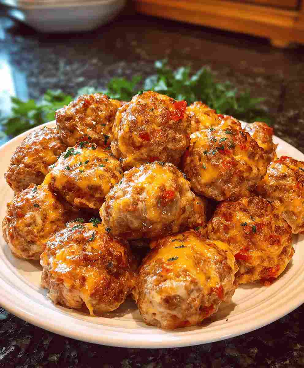 Rotel Cream Cheese Sausage Balls