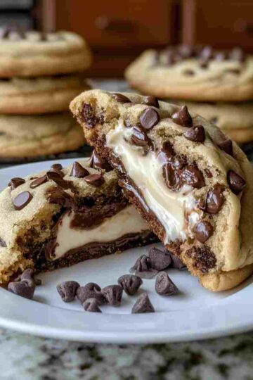 Cheesecake Stuffed Chocolate Chip Cookies