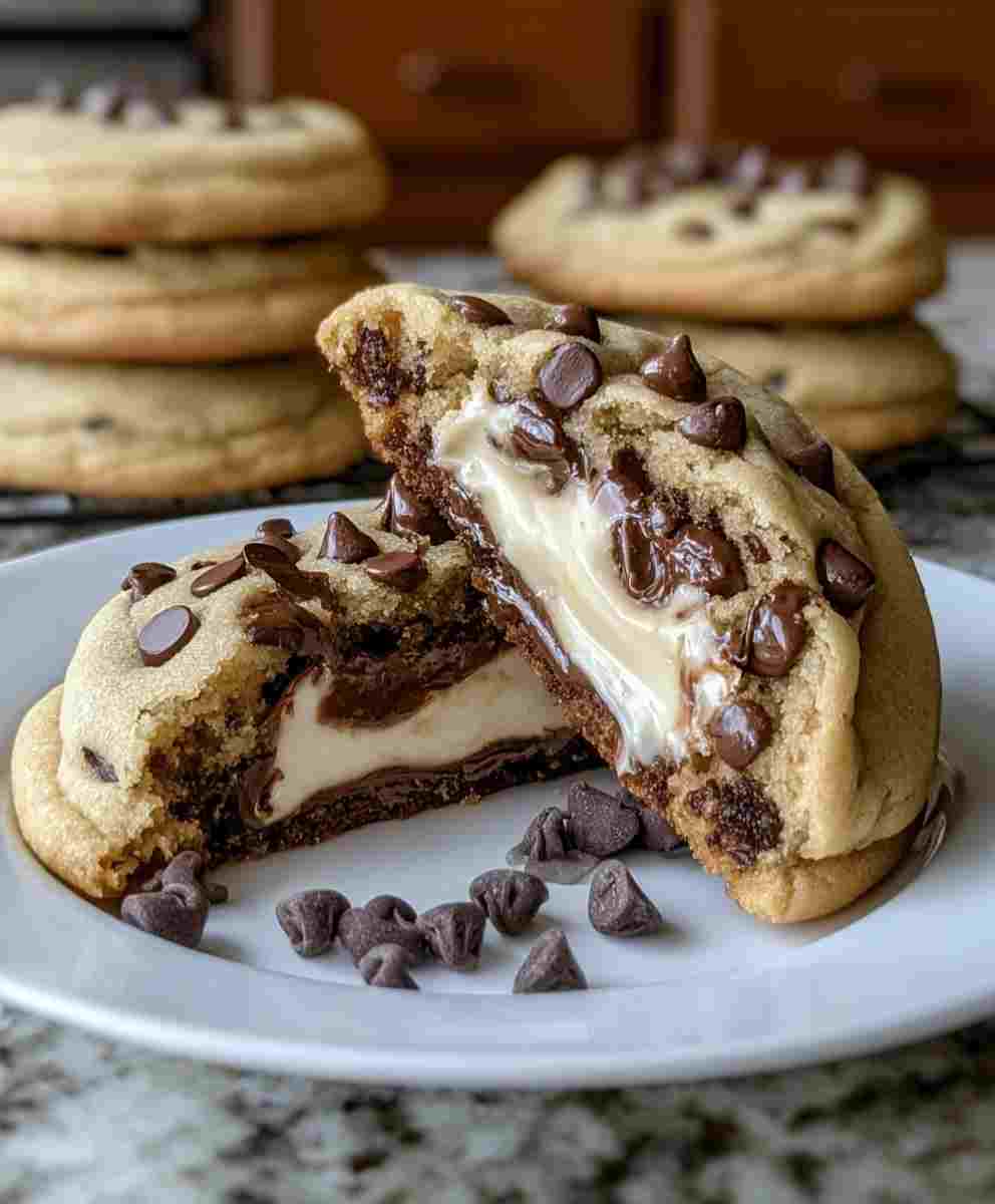 Cheesecake Stuffed Chocolate Chip Cookies