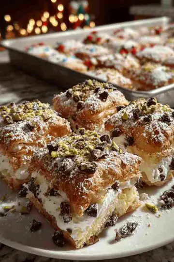 Christmas Cannoli Squares
