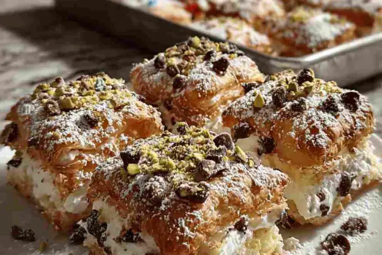 Christmas Cannoli Squares