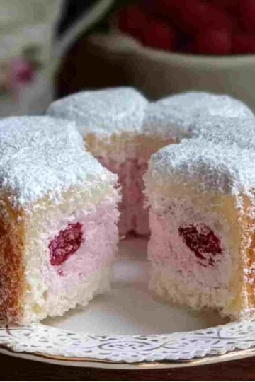 Easy Raspberry Angel Food Cake