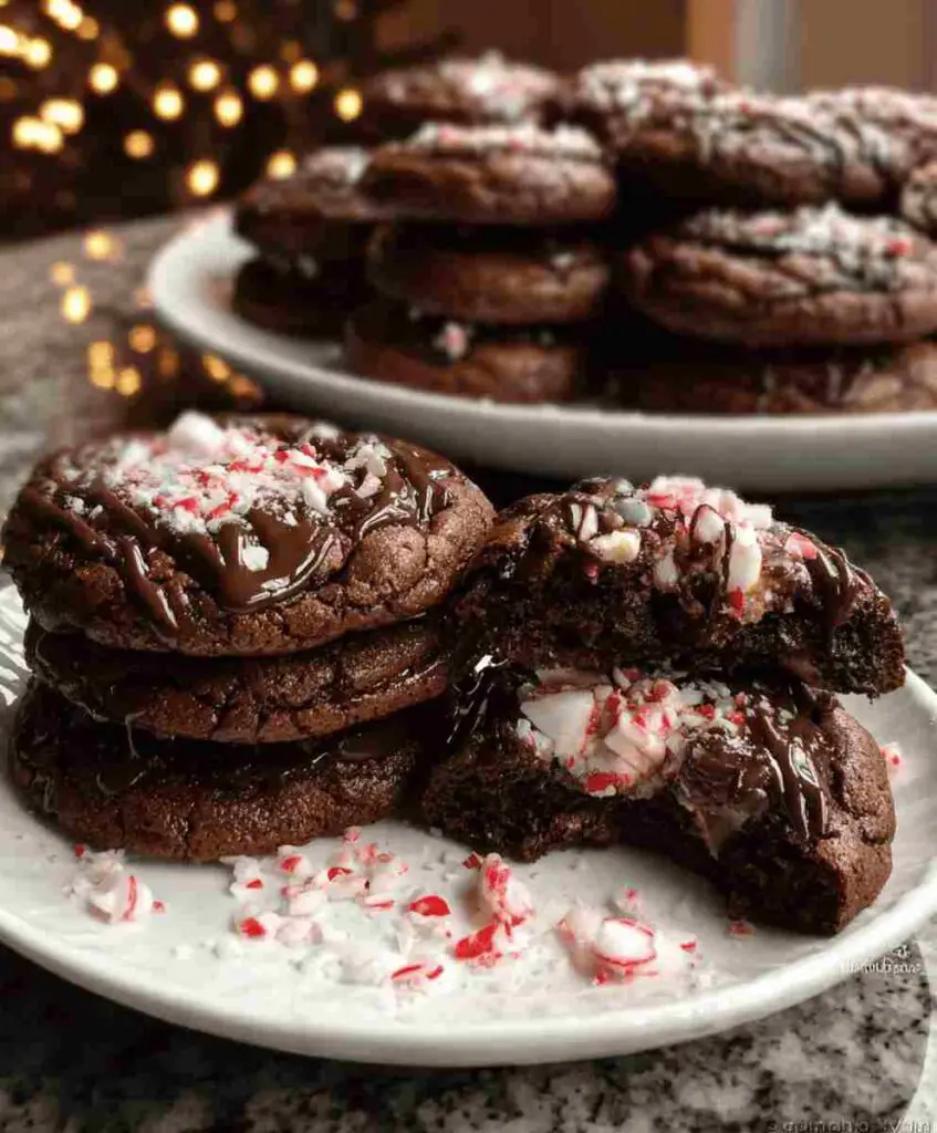 Peppermint Brownie Cookies