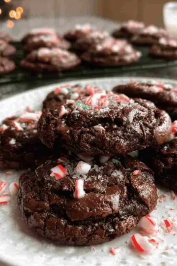 Peppermint Brownie Cookies