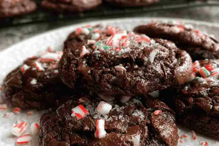 Peppermint Brownie Cookies