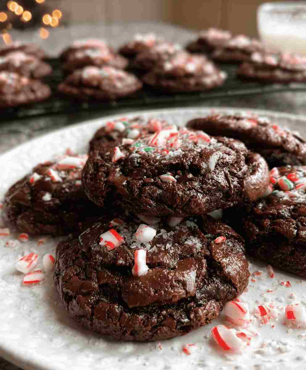 Peppermint Brownie Cookies