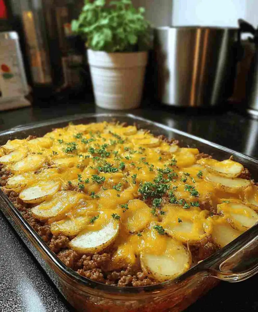 Loaded Ground Beef and Potatoes Skillet