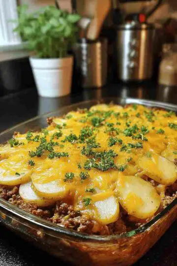 Loaded Ground Beef and Potatoes Skillet