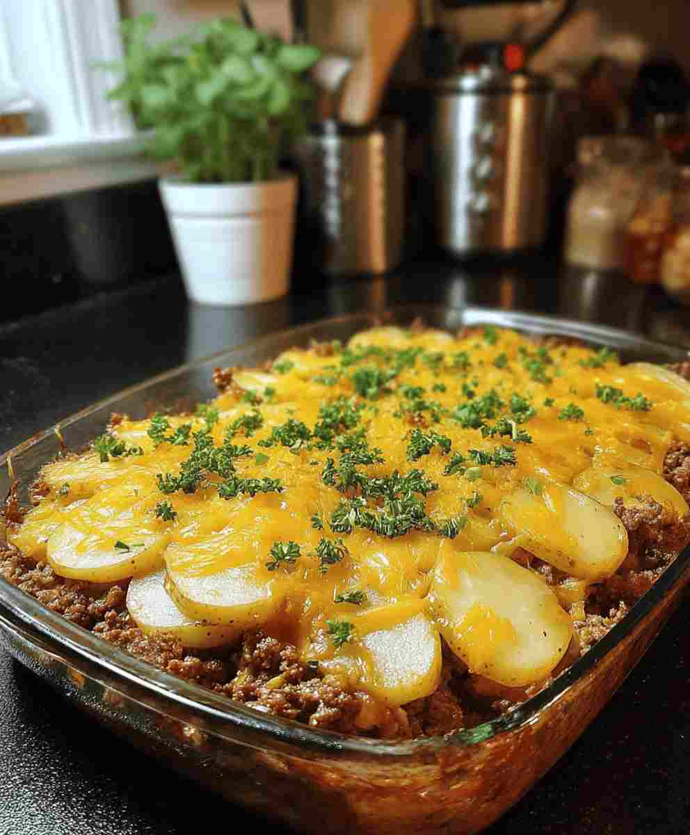 Loaded Ground Beef and Potatoes Skillet
