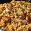 Cheesy Cajun Garlic Chicken Rotini Skillet