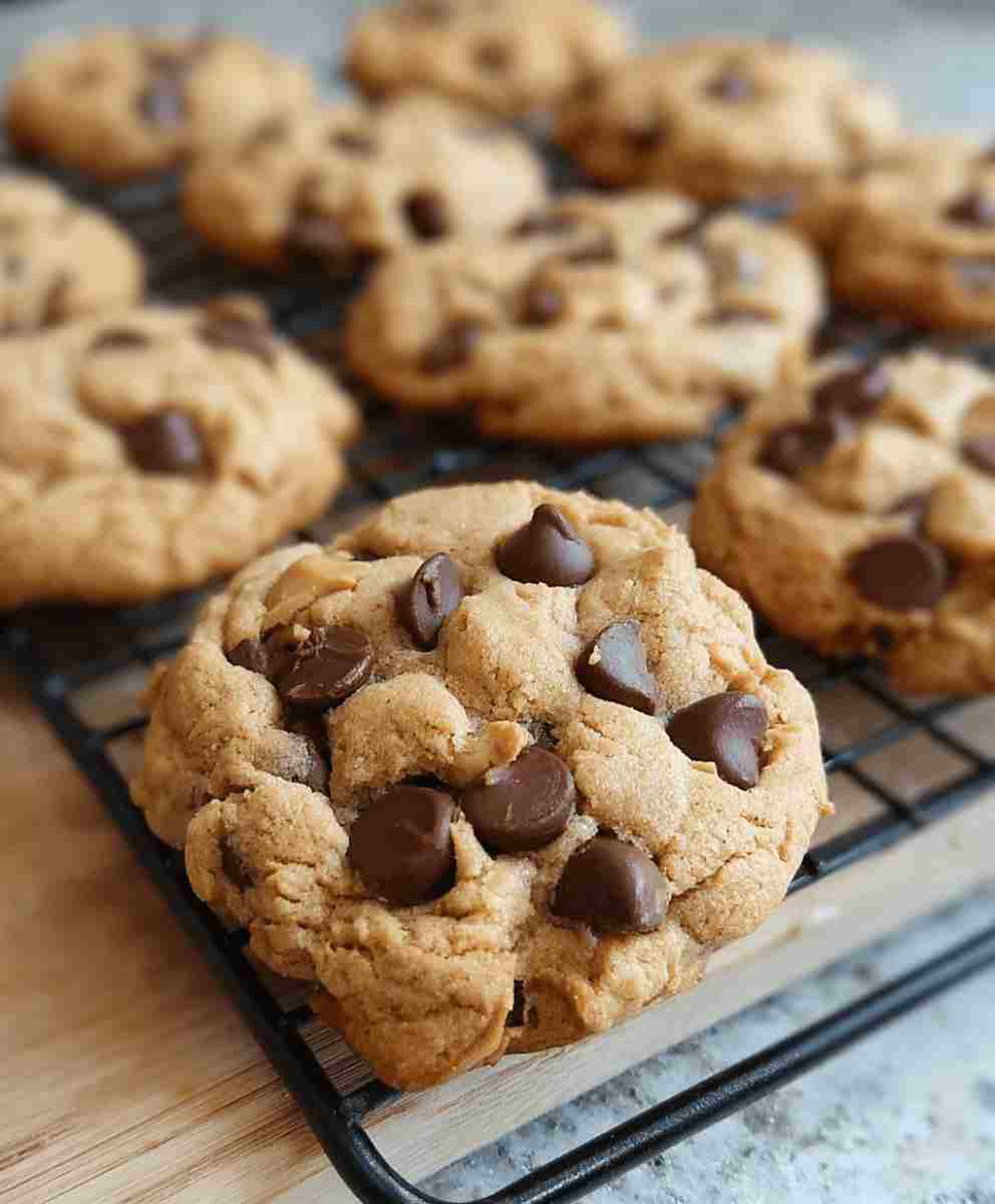Moist Peanut Butter Chocolate Chip Cookies