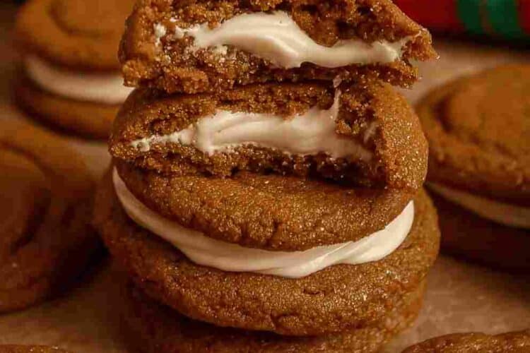 Gingerbread Cheesecake Cookies