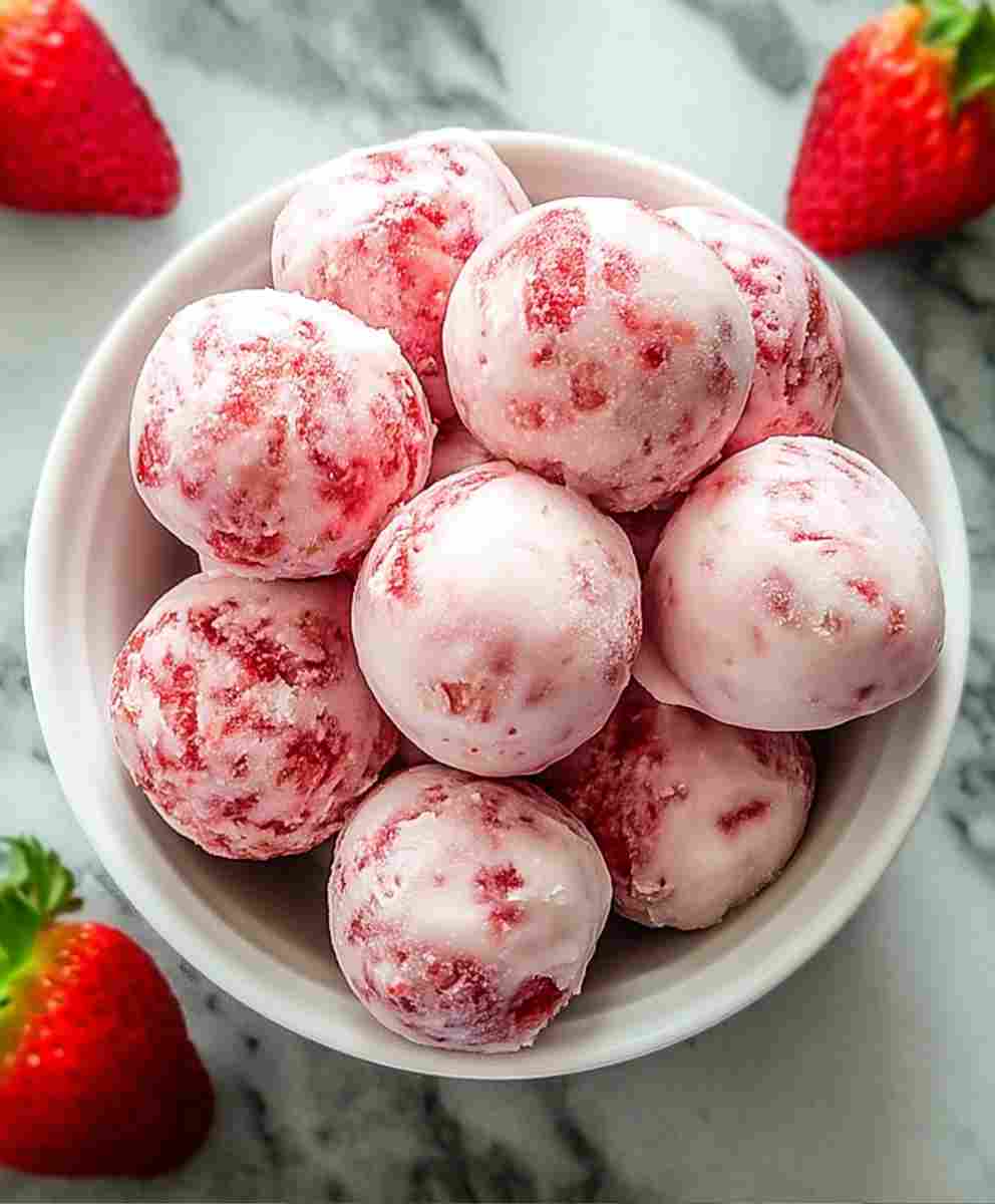 Strawberry Greek Yogurt Bites