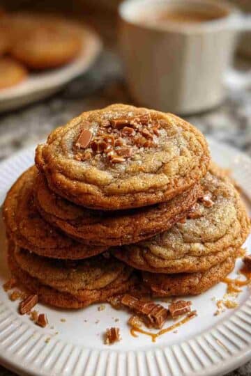 Brown Butter Coffee Toffee Cookies