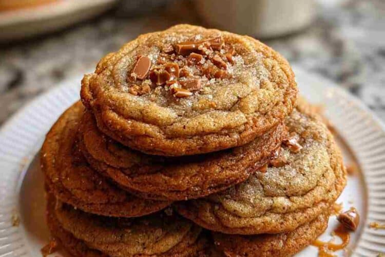 Brown Butter Coffee Toffee Cookies