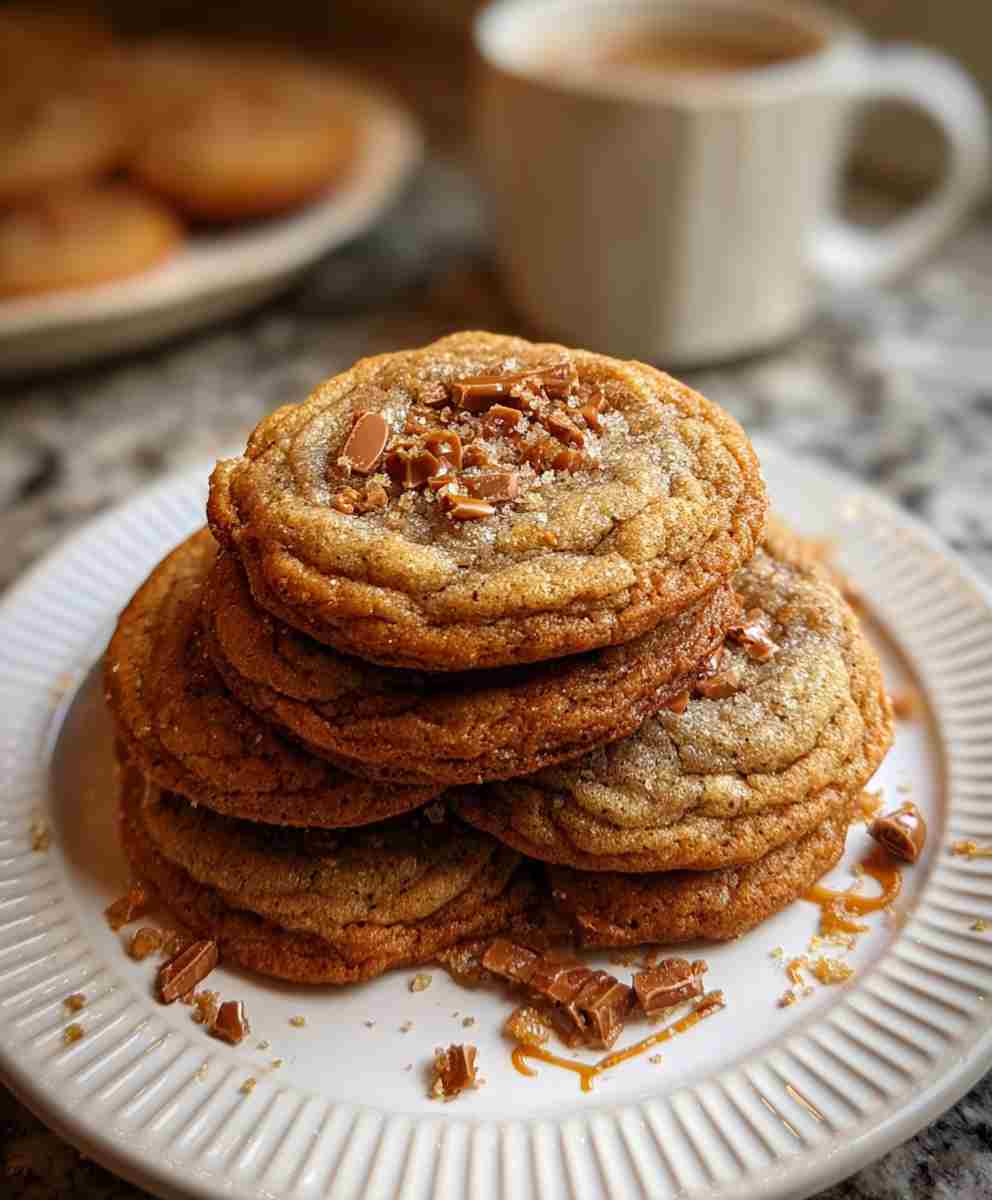 Brown Butter Coffee Toffee Cookies