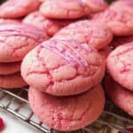 Easy Pink Velvet Cookies