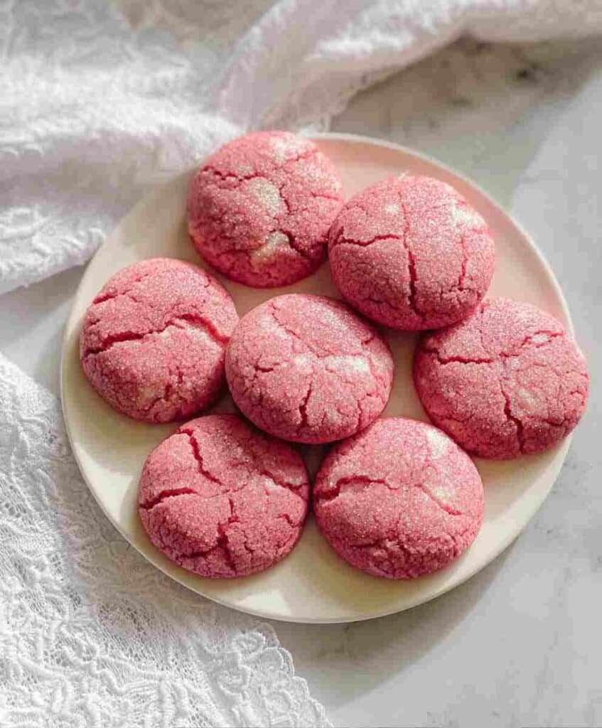 Easy Pink Velvet Cookies