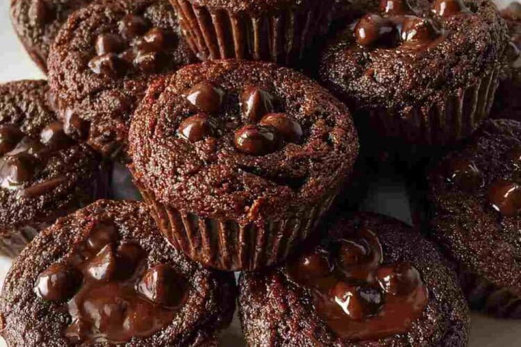 Irresistibly Healthy Chocolate Mini Muffins
