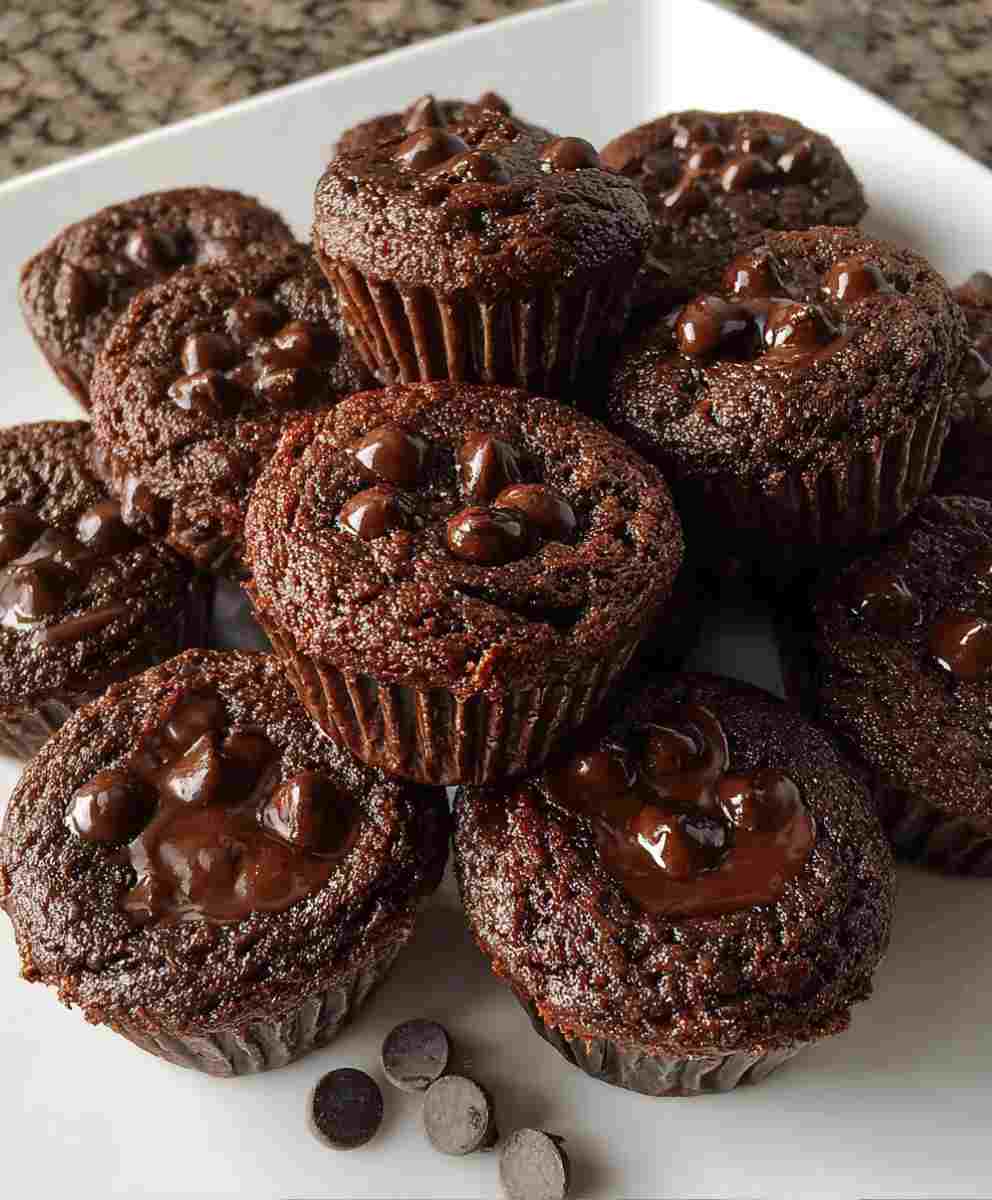 Irresistibly Healthy Chocolate Mini Muffins