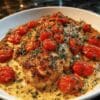 Creamy Baked Chicken with Cherry Tomatoes