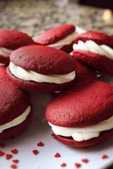 Valentine’s Red Velvet Whoopie Pies