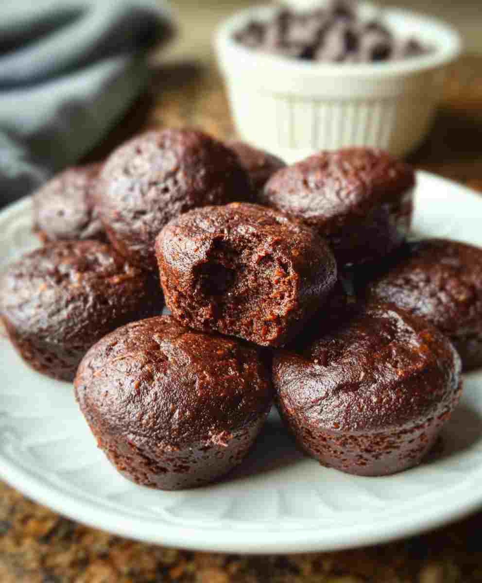 Fudgy Cottage Cheese Brownie Bites