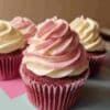 Pink Velvet Cupcakes with Vanilla Buttercream Frosting