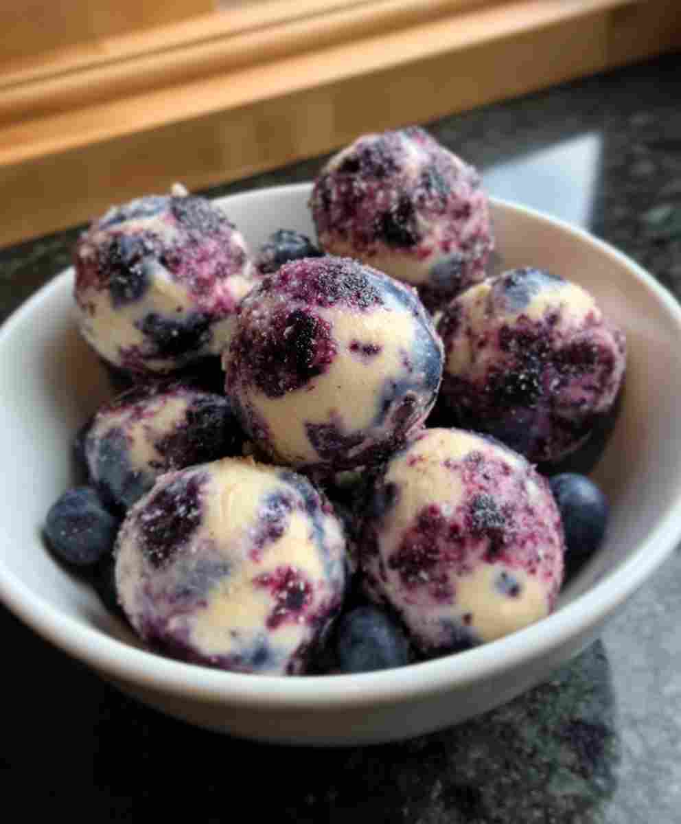 Blueberry Cheesecake Protein Bites