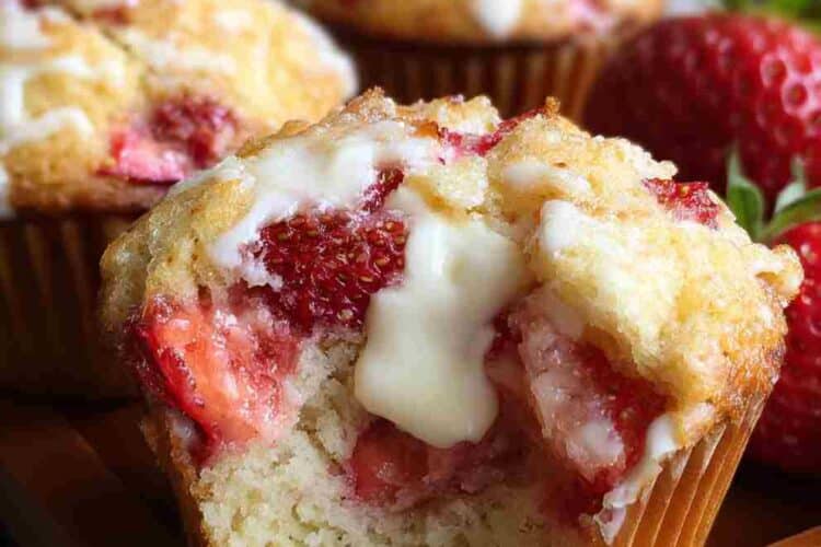 Healthy Strawberry Cream Cheese Muffins
