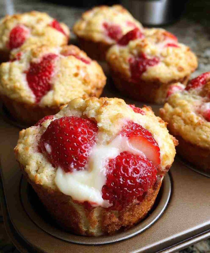 Healthy Strawberry Cream Cheese Muffins