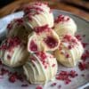 White Chocolate Raspberry Cheesecake Balls